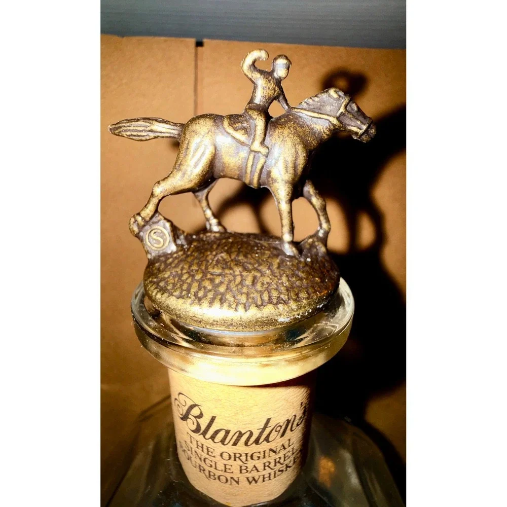 Blanton's Bourbon Empty Bottle 750ml Clear Excellent Horse Stopper Letter S
